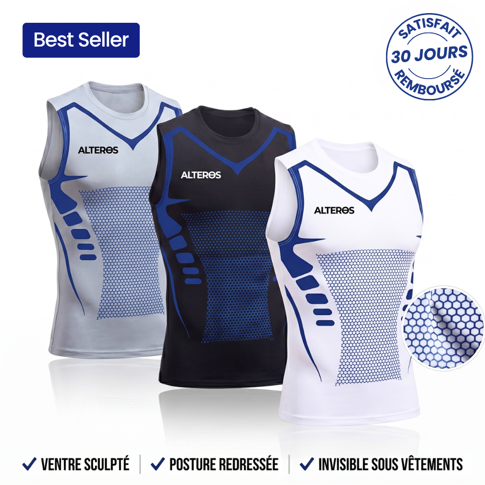 Alteros™ — Débardeur Gainant Compression 3D Homme